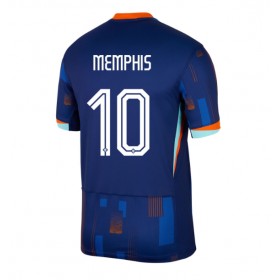 Pánské fotbalový oblečení Nizozemí Memphis Depay #10 Venkovní košile ME 2024 Krátkým Rukávem